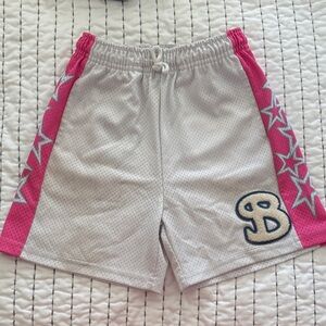 Kids Pink and White Star Shorts